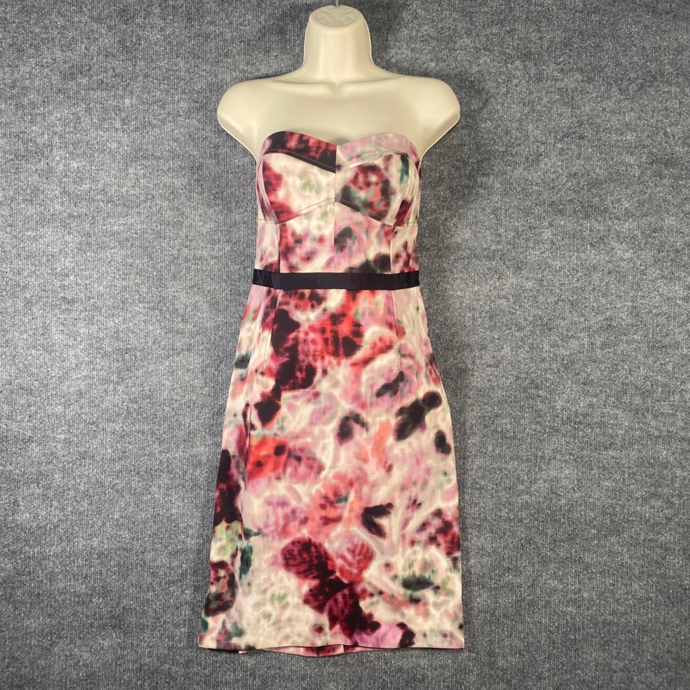 Moulinette Soeurs Anthropologie Dress Womens 8 Abstract Strapless Whimsigoth
